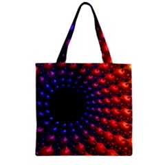 Fractal Mathematics Abstract Zipper Grocery Tote Bag by Amaryn4rt