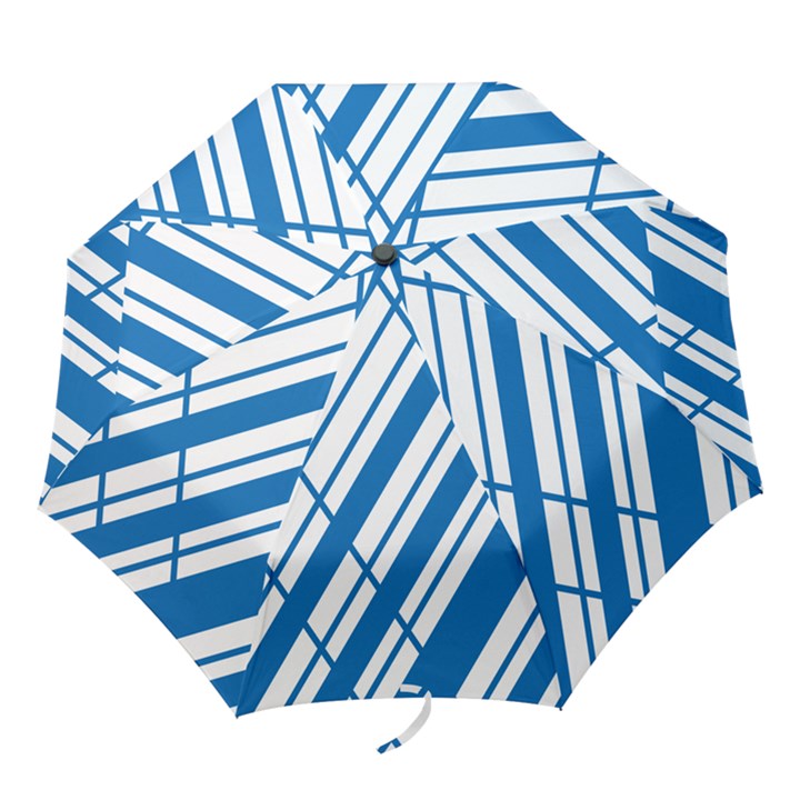 Line Blue Chevron Folding Umbrellas