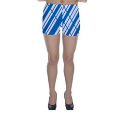 Line Blue Chevron Skinny Shorts by Alisyart