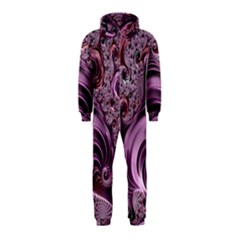 Purple Abstract Art Fractal Art Fractal Hooded Jumpsuit (kids)