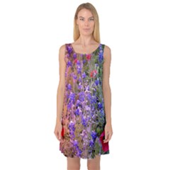 Spring Garden Sleeveless Satin Nightdress