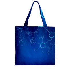 Molecules Classic Medicine Medical Terms Comprehensive Study Medical Blue Zipper Grocery Tote Bag by Alisyart