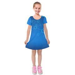 Molecules Classic Medicine Medical Terms Comprehensive Study Medical Blue Kids  Short Sleeve Velvet Dress by Alisyart