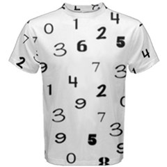 Number Black Men s Cotton Tee