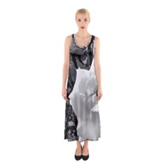 White Rose Sleeveless Maxi Dress by CreatedByMeVictoriaB