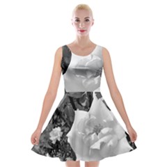 White Rose Velvet Skater Dress by CreatedByMeVictoriaB