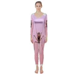 Mosquito Pink Insect Blood Long Sleeve Catsuit