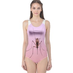 Mosquito Pink Insect Blood One Piece Swimsuit by Alisyart