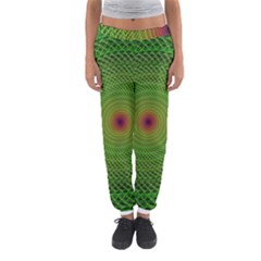 Green Fractal Simple Wire String Women s Jogger Sweatpants by Amaryn4rt