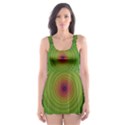 Green Fractal Simple Wire String Skater Dress Swimsuit View1