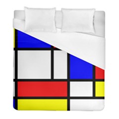 Mondrian Red Blue Yellow Duvet Cover (full/ Double Size) by Amaryn4rt