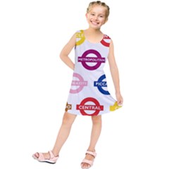 Underground Signs Tube Signs Kids  Tunic Dress by Amaryn4rt