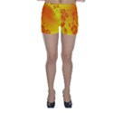 Flowers Floral Design Flora Yellow Skinny Shorts View1