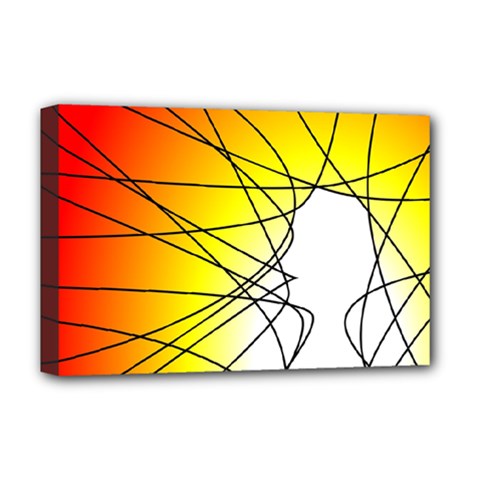 Spirituality Man Origin Lines Deluxe Canvas 18  X 12   by Amaryn4rt