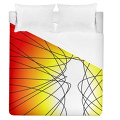 Spirituality Man Origin Lines Duvet Cover (queen Size) by Amaryn4rt