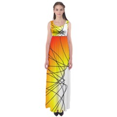 Spirituality Man Origin Lines Empire Waist Maxi Dress by Amaryn4rt