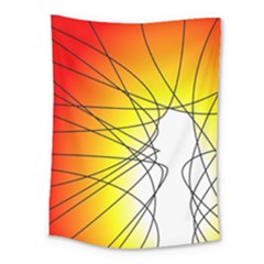 Spirituality Man Origin Lines Medium Tapestry by Amaryn4rt