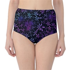 Retro Flower Pattern Design Batik High-waist Bikini Bottoms by Amaryn4rt