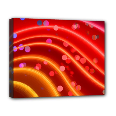 Bokeh Lines Wave Points Swing Deluxe Canvas 20  X 16   by Amaryn4rt