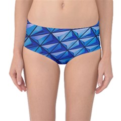 Lines Geometry Architecture Texture Mid-waist Bikini Bottoms