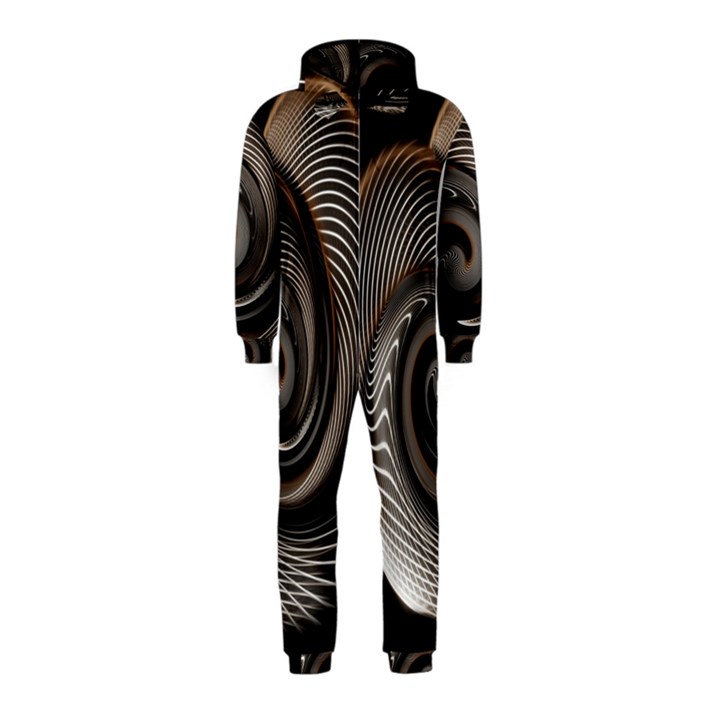 Abstract Background Curves Hooded Jumpsuit (Kids)