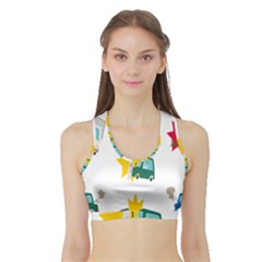 Accident Crash Car Cat Animals Sports Bra With Border by Alisyart