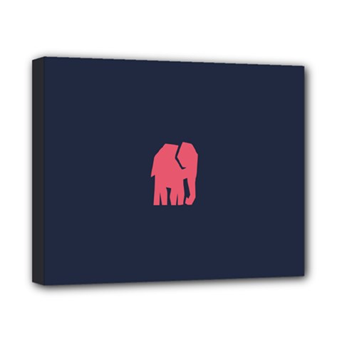 Animals Elephant Pink Blue Canvas 10  X 8 