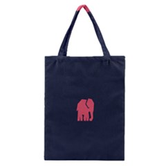 Animals Elephant Pink Blue Classic Tote Bag by Alisyart