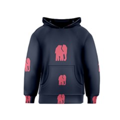 Animals Elephant Pink Blue Kids  Pullover Hoodie