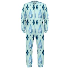 Ace Hibiscus Blue Diamond Plaid Triangle Onepiece Jumpsuit (men)  by Alisyart