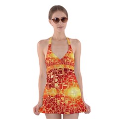 Board Conductors Circuit Halter Swimsuit Dress