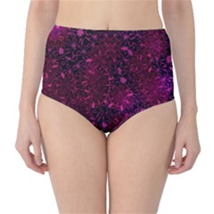 Retro Flower Pattern Design Batik High-waist Bikini Bottoms by Amaryn4rt