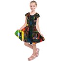 Architecture City Homes Window Kids  Short Sleeve Dress View1