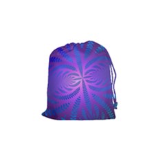 Background Brush Particles Wave Drawstring Pouches (Small) 