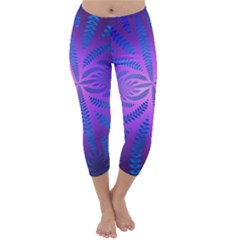 Background Brush Particles Wave Capri Winter Leggings 