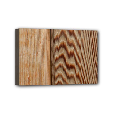 Wood Grain Texture Brown Mini Canvas 6  x 4 