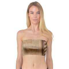 Wood Grain Texture Brown Bandeau Top