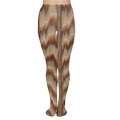 Wood Grain Texture Brown Women s Tights