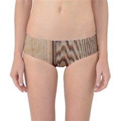 Wood Grain Texture Brown Classic Bikini Bottoms