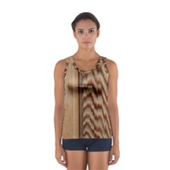 Wood Grain Texture Brown Women s Sport Tank Top 