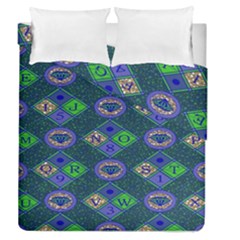 African Fabric Number Alphabeth Diamond Duvet Cover Double Side (queen Size)