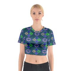 African Fabric Number Alphabeth Diamond Cotton Crop Top