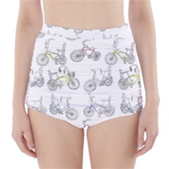 Bicycle Bike Sport High-waisted Bikini Bottoms