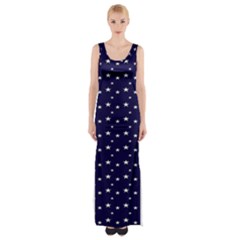 Blue Star Maxi Thigh Split Dress