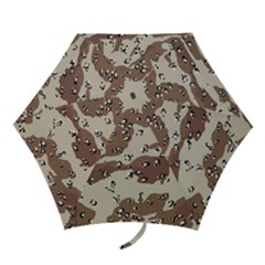 Camouflage Army Disguise Grey Brown Mini Folding Umbrellas