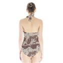 Camouflage Army Disguise Grey Brown Halter Swimsuit View2