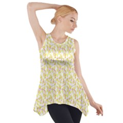 Branch Spring Texture Leaf Fruit Yellow Side Drop Tank Tunic