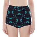 Chevron Blue Wave High-Waisted Bikini Bottoms View1