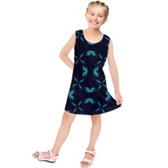 Chevron Blue Wave Kids  Tunic Dress by Alisyart