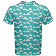 Cloud Blue Sky Sea Beach Bird Men s Cotton Tee